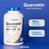 Etiqueta frontal de Nutricost Quercetin, claridad y confianza en la info.