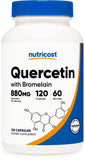 Nutricost Quercetina con Bromelina porción de 880 mg para uso diario