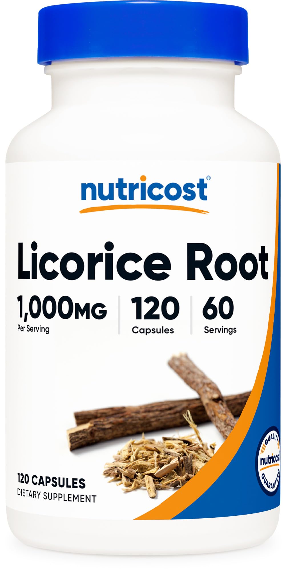 Nutricost Regaliz, botella de 500 mg, conveniente para uso diario