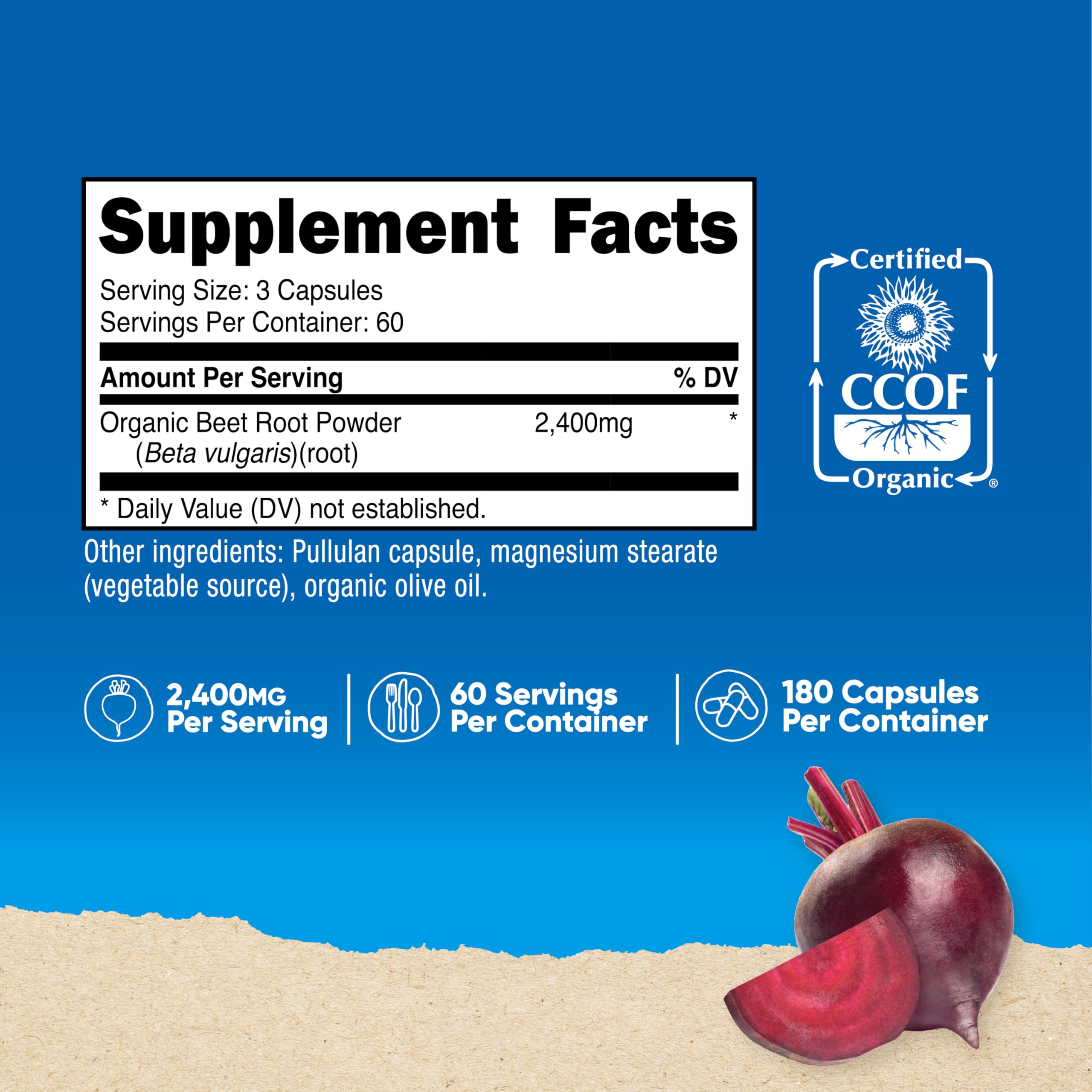 Nutricost Remolacha 2400mg: cápsulas listas para usar en tu rutina matutina.