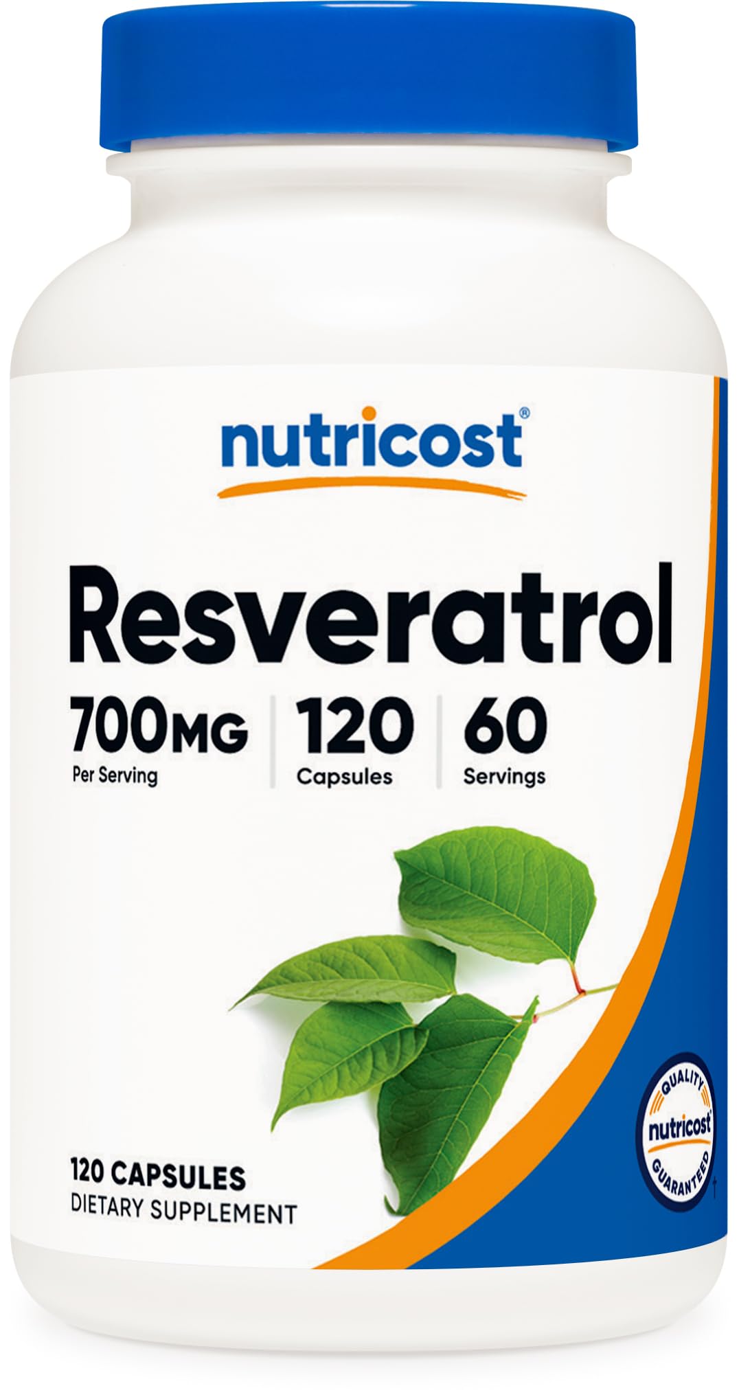 Nutricost Resveratrol 700mg envase para uso diario seguro y cómodo