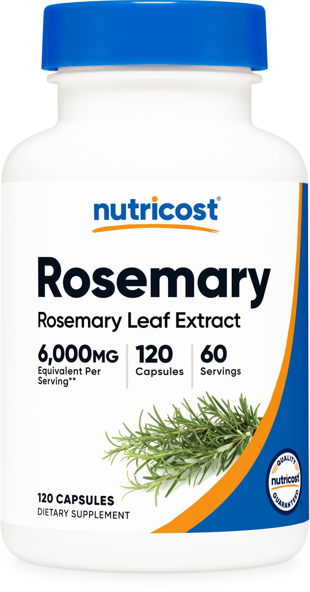 Nutricost romero extracto cápsulas, dosis diaria para apoyar hábito saludable.