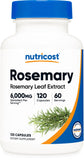 Nutricost romero extracto cápsulas, dosis diaria para apoyar hábito saludable.