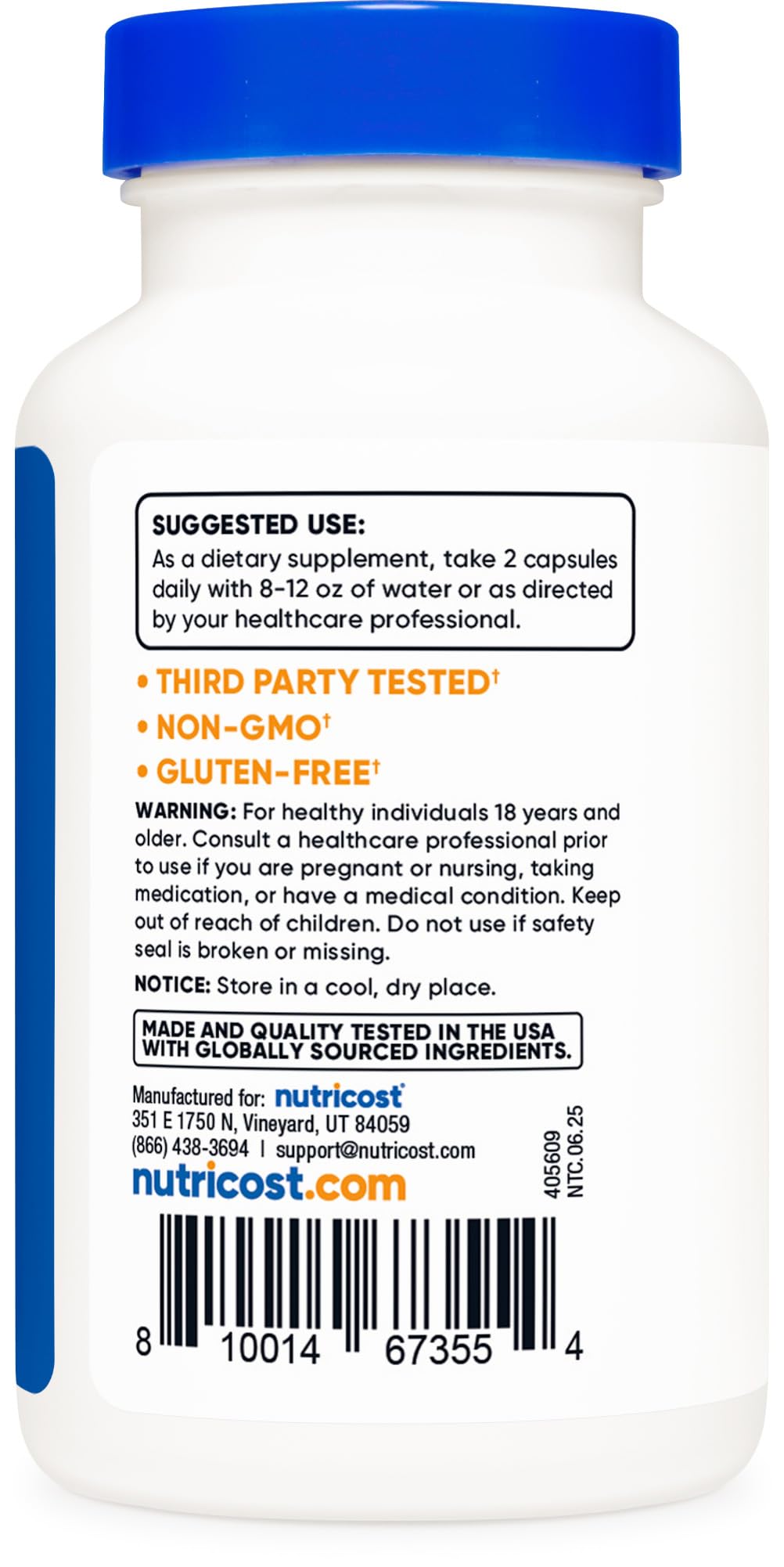 nutricost sam-e envase de caja para almacenamiento y compra