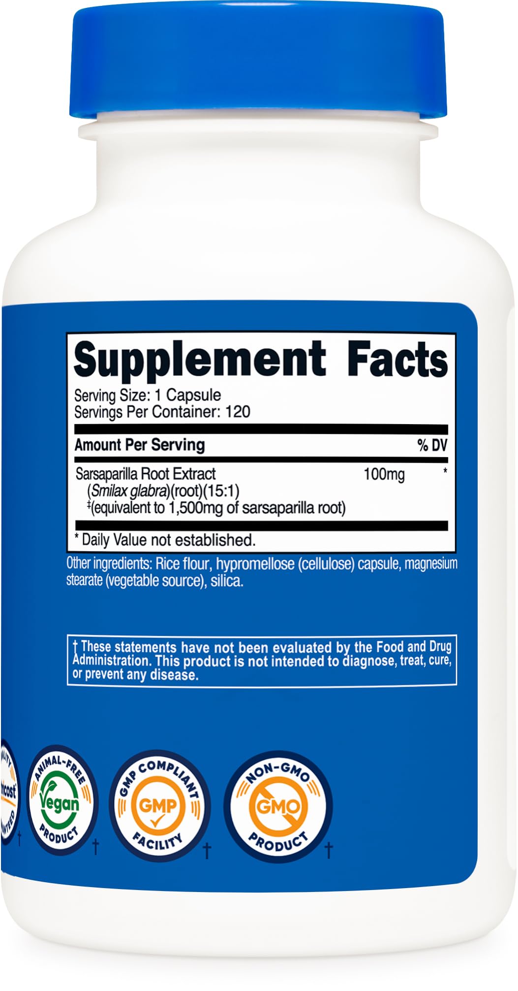 Nutricost Sarsaparilla: cápsulas para apoyar tu rutina de bienestar