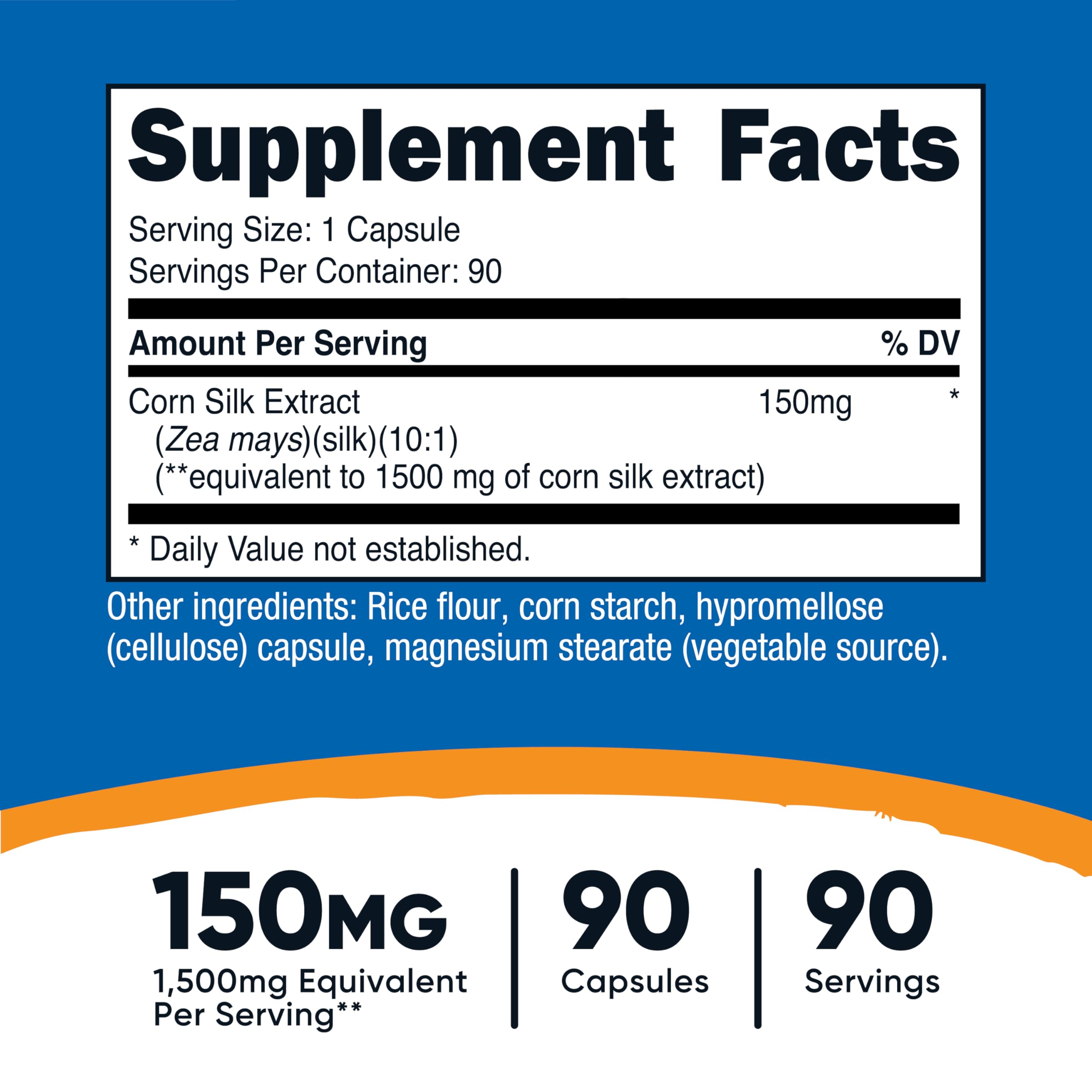 Nutricost Seda de Maíz: bote de cápsulas para rutina saludable.
