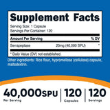 Nutricost Serrapeptase, cápsulas vegetarianas fáciles de tragar.