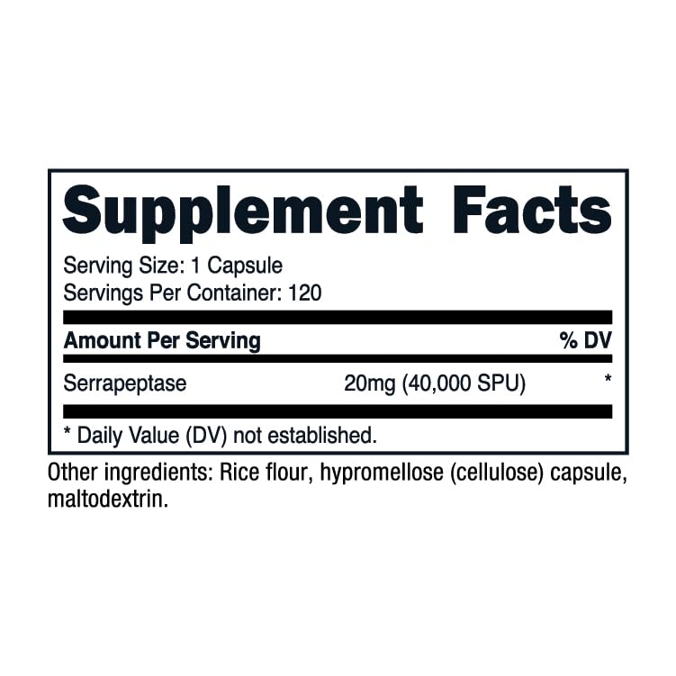Nutricost Serrapeptase, uso diario en casa para hábitos de bienestar.