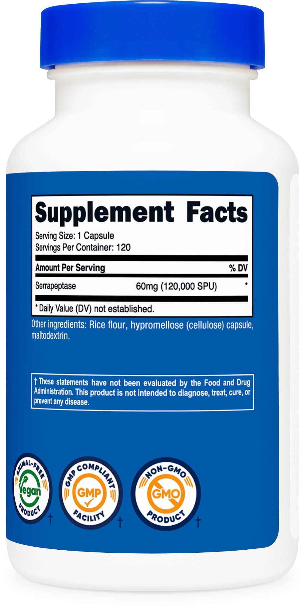 Nutricost Serrapeptase fabricación certificada, instalación NSF/GMP y control de calidad