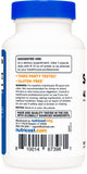 Nutricost Serrapeptase, etiqueta indica sin gluten y vegetariano.