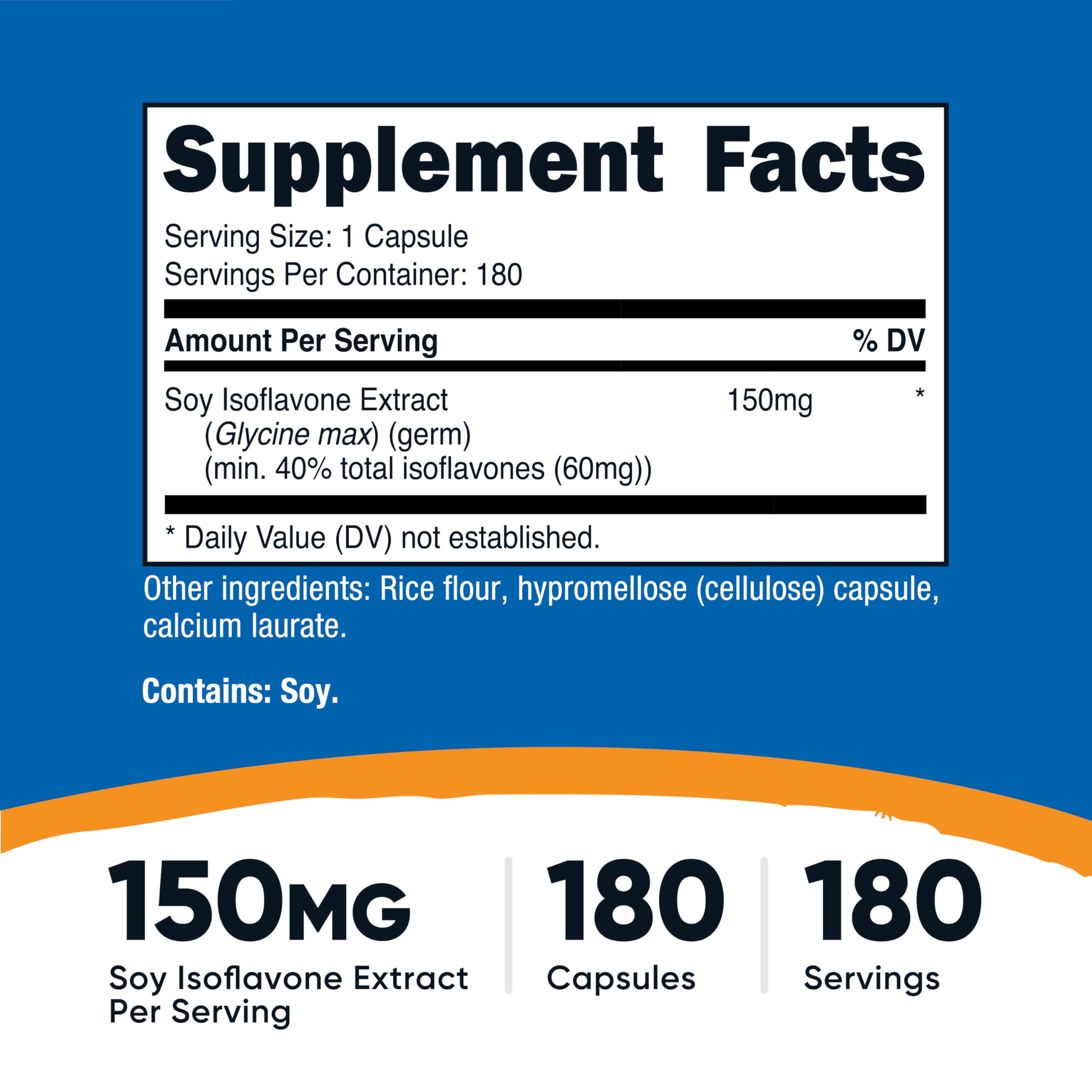 Nutricost Soy Isoflavones: cápsulas veganas, fáciles de incorporar cada día