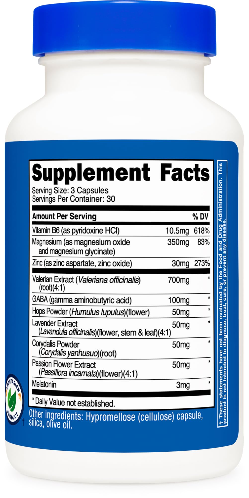Nutricost Complejo para Dormir: mano sosteniendo el frasco para la noche.