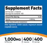 Nutricost Taurina 1000mg: cápsulas fáciles de tragar