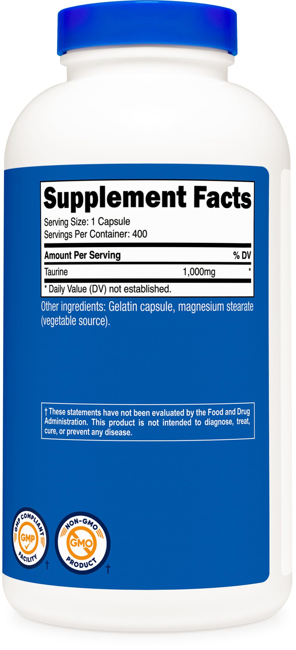 Nutricost Taurina 1000mg: uso diario para apoyo de la rutina