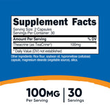 Nutricost Teacrine, cápsulas de 50 mg cada una, conveniente para ritual matutino.