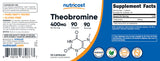 Nutricost teobromina 400 mg, planta de fabricación GMP y autoridad sanitaria registrada.