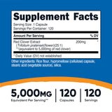 Nutricost Trébol Rojo extracto 200 mg: concentración 25:1 para rutinas diarias.