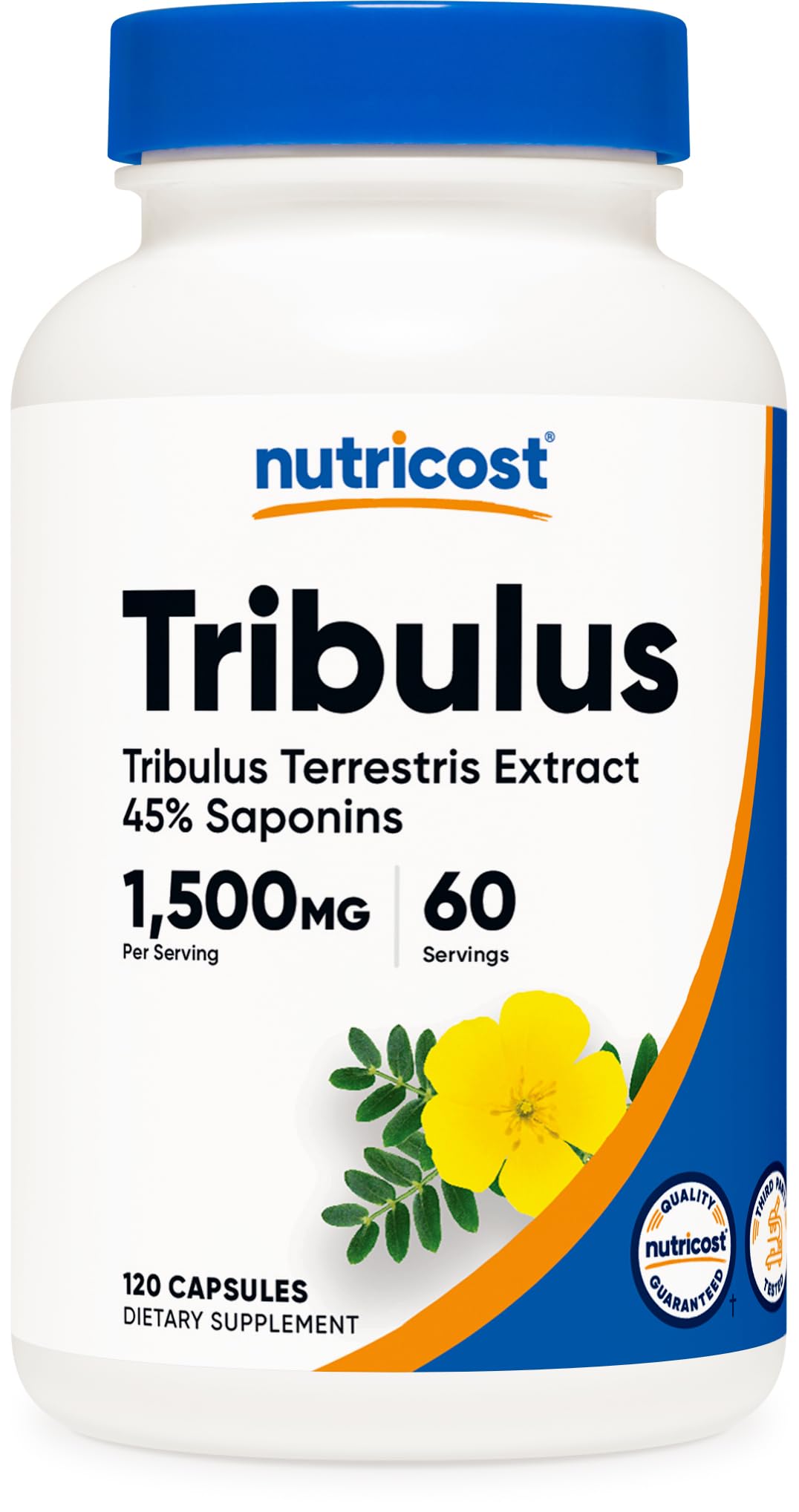 Nutricost Tribulus Terrestris cápsulas en frasco para rutina diaria