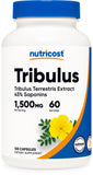 Nutricost Tribulus Terrestris cápsulas en frasco para rutina diaria