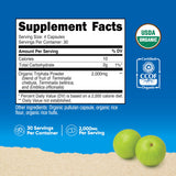 Nutricost Triphala envase de 120 cápsulas para 2,000 mg por porción.