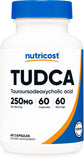 Nutricost Tudca 250mg, botella frente: ideal para la rutina diaria de bienestar.