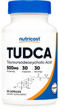 Nutricost Tudca 500mg: caja lista para uso diario.