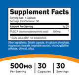 Nutricost Tudca 500mg cápsulas: formato práctico para dosis diaria.
