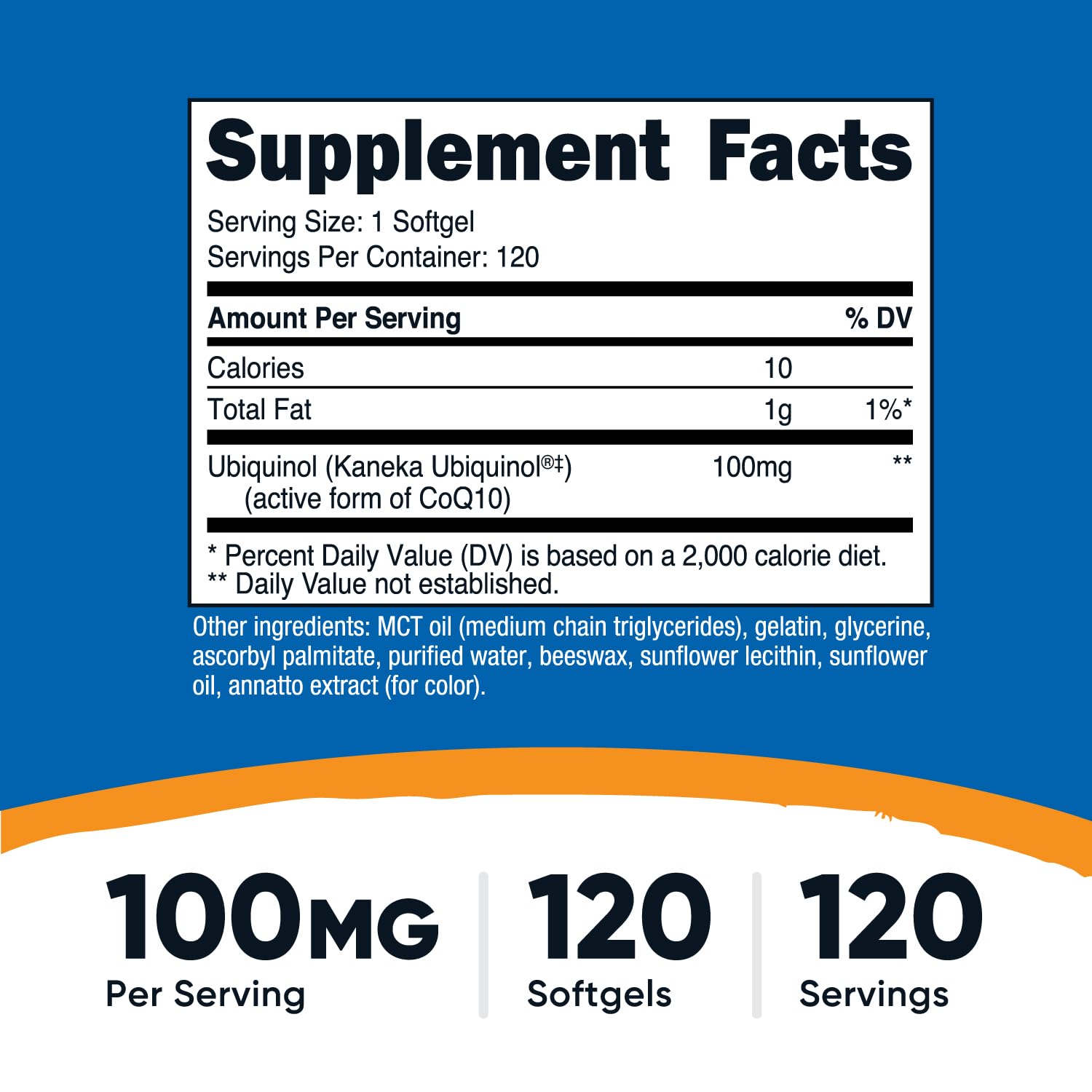 Nutricost Ubiquinol: cápsulas blandas en detalle muestran la forma activa
