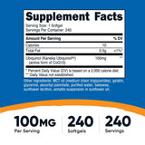 Nutricost Ubiquinol Cápsulas Blandas: cápsulas en primer plano para absorción potencial.