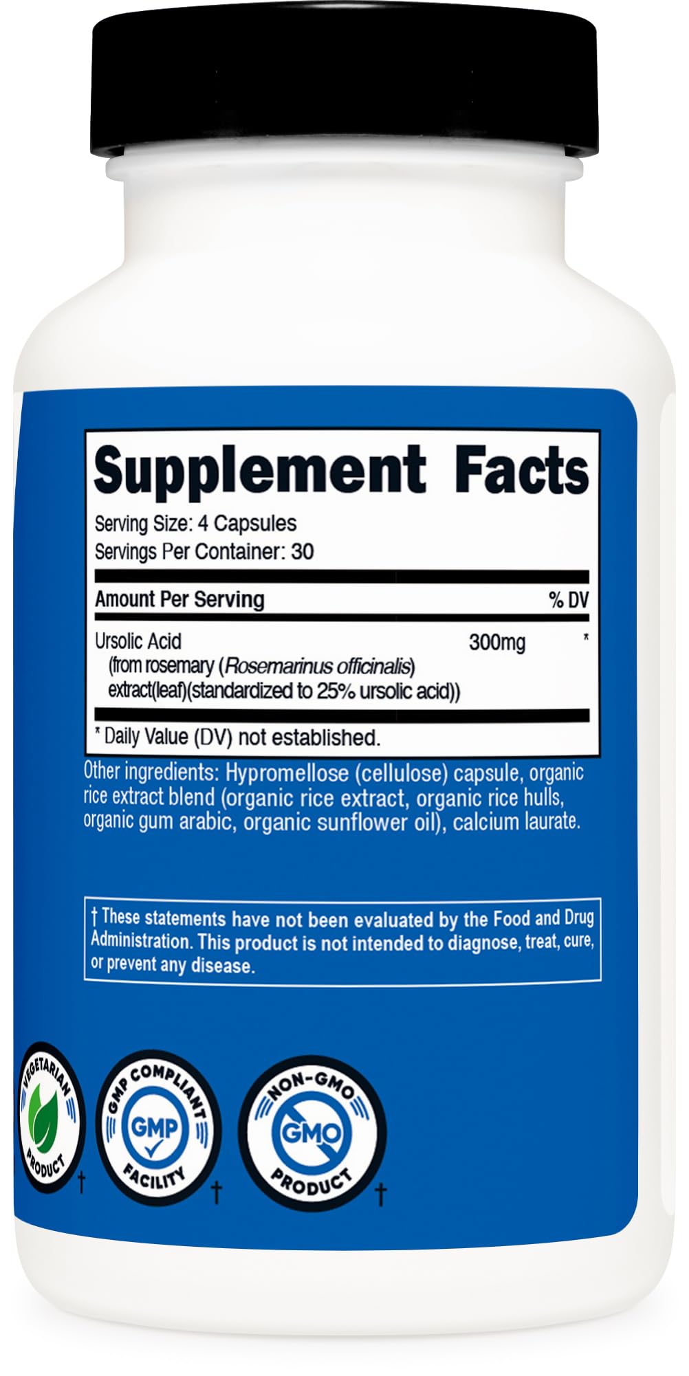 Uso diario de Nutricost Ursolic Acid 300 mg en casa para hábitos saludables.