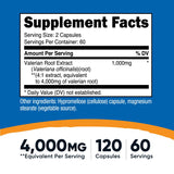 Nutricost Valeriana: cápsulas y extracto 4:1 con dosis de 1000 mg