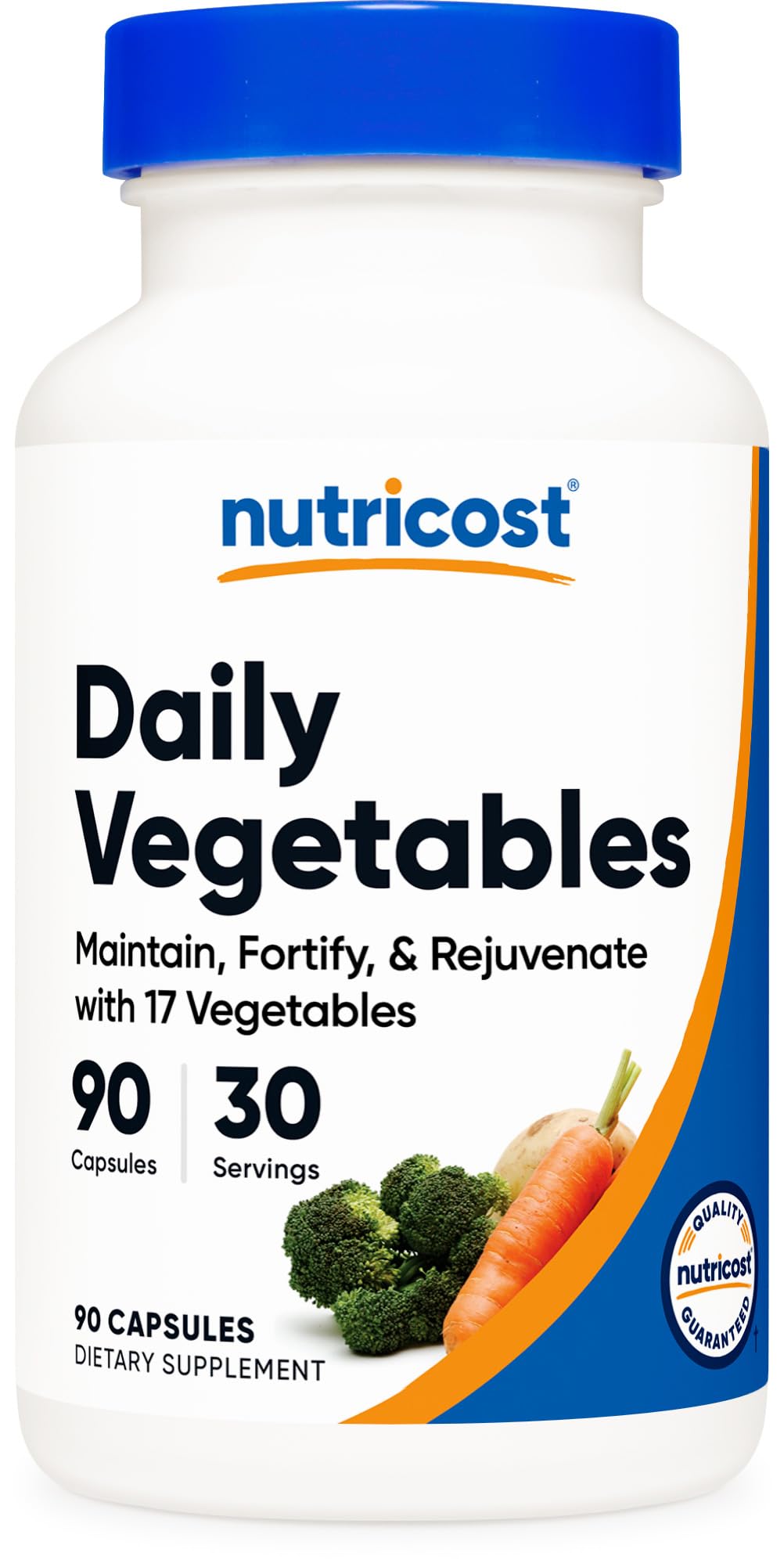 Nutricost Vegetales Diarios cápsulas en botella para impulso diario de vegetales y bienestar general