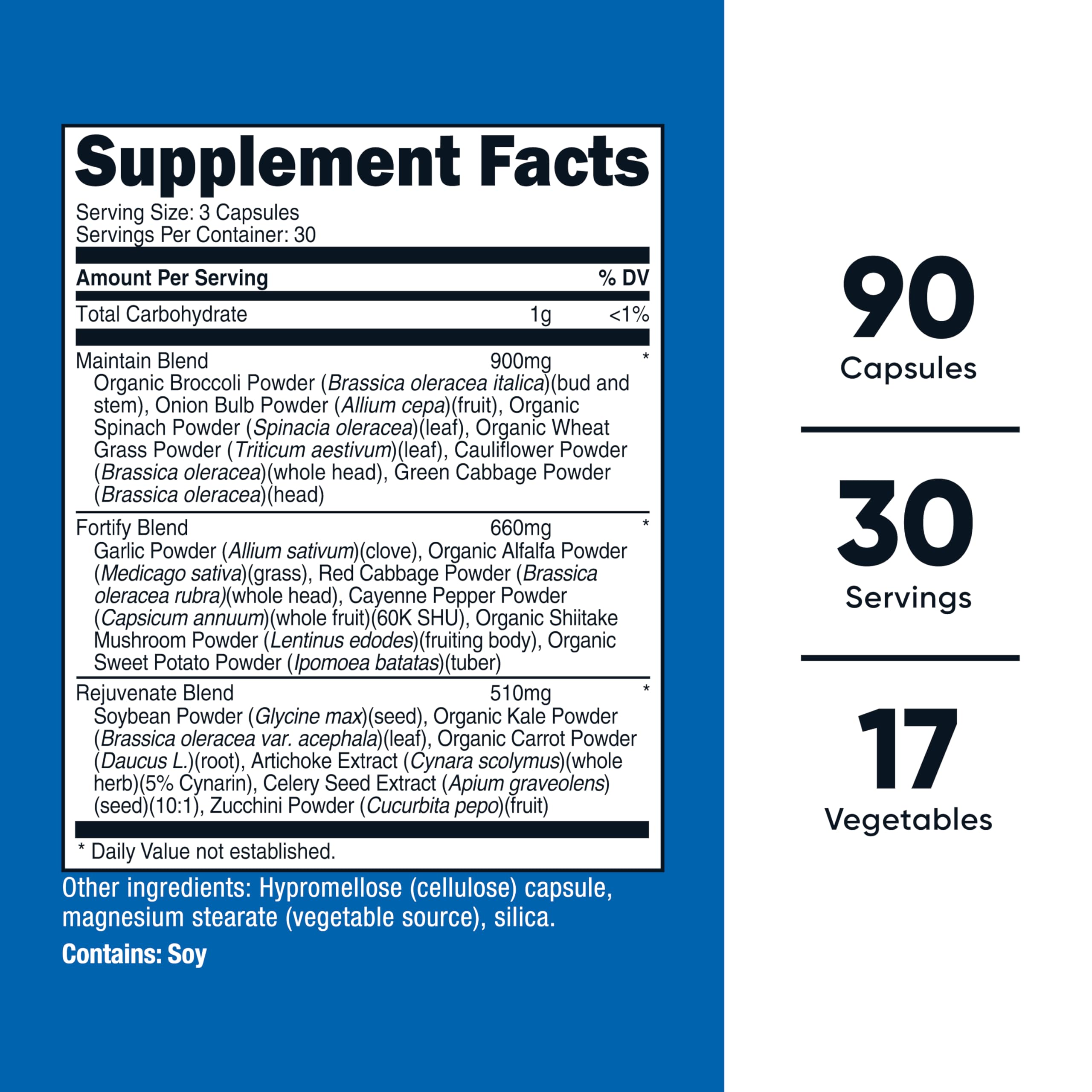 Nutricost Vegetales Diarios mezcla de 17 vegetales para apoyar la nutrición diaria