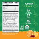 Nutricost verdes orgánicos naranja amanecer, cucharita medidora incluida para porciones consistentes
