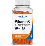 Nutricost gominolas de vitamina C en frasco, 500 mg, ideal para consumo diario