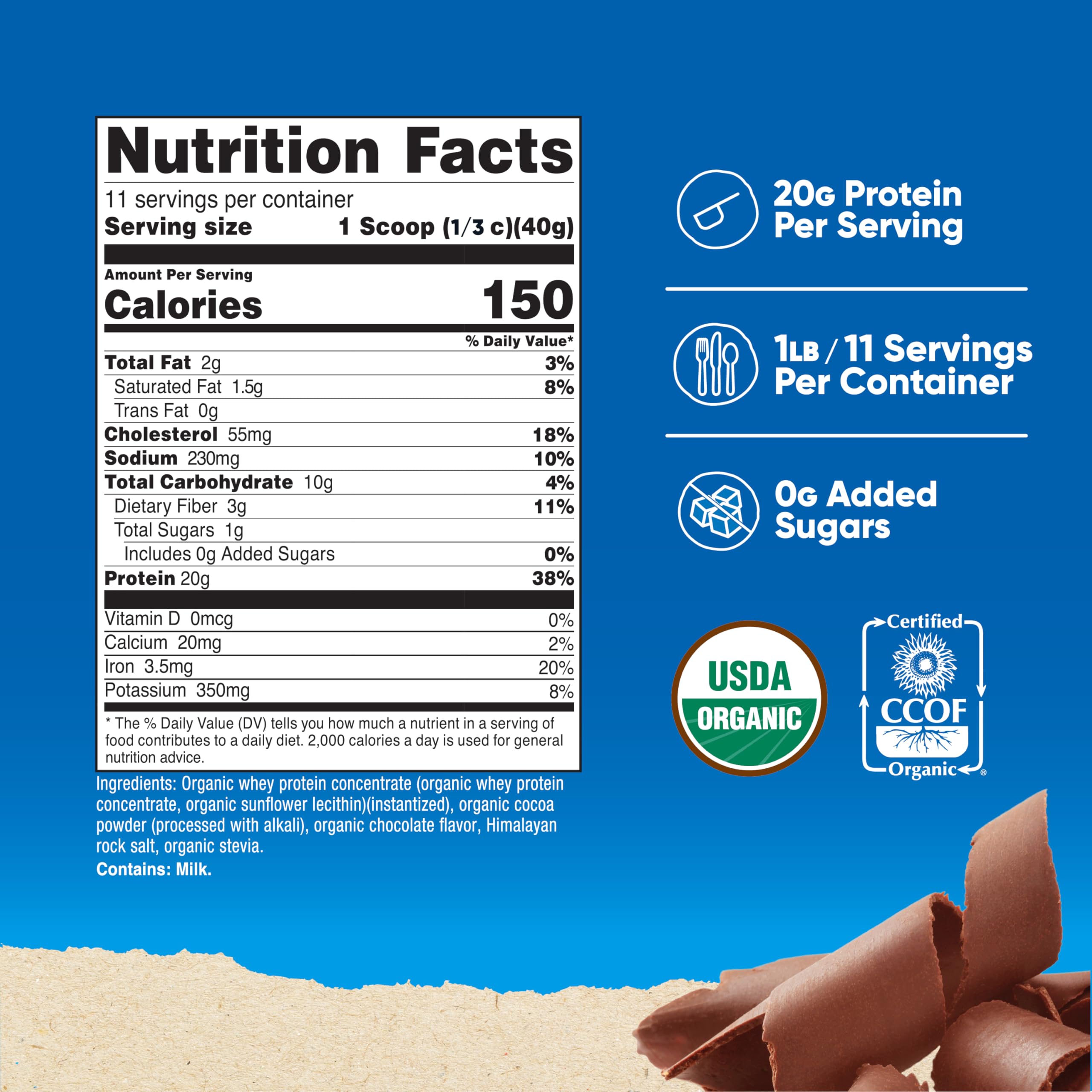 Nutricost proteína de suero, vaso para batidos de chocolate doble.