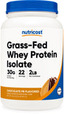 Nutricost Whey Isolate de pasto, chocolate con mantequilla de cacahuete, ideal para recarga post-entrenamiento