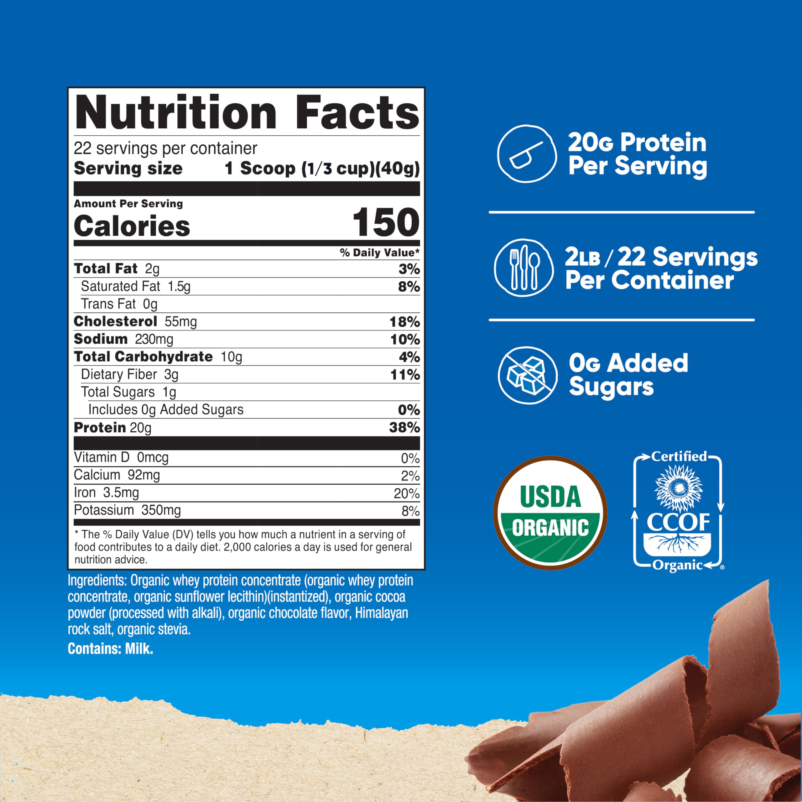 Batido de doble chocolate de Nutricost con textura suave para consumo rápido.