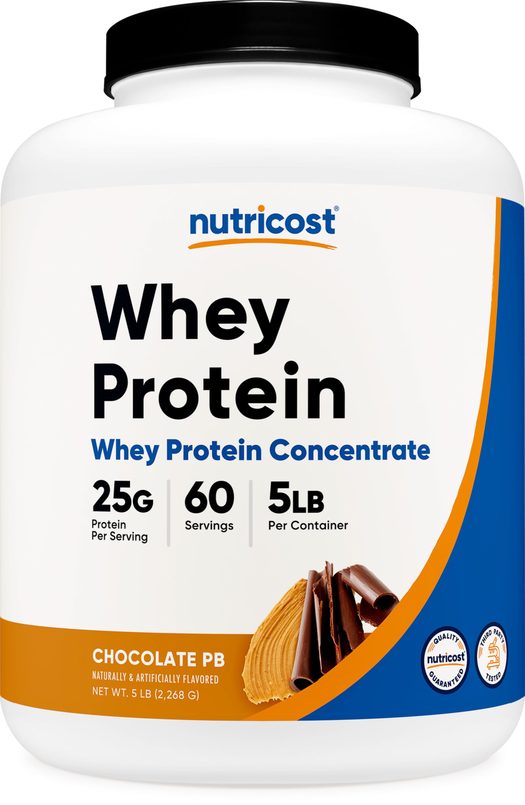 Nutricost proteína whey concentrada, sabor chocolate cacahuete, ideal para batidos diarios