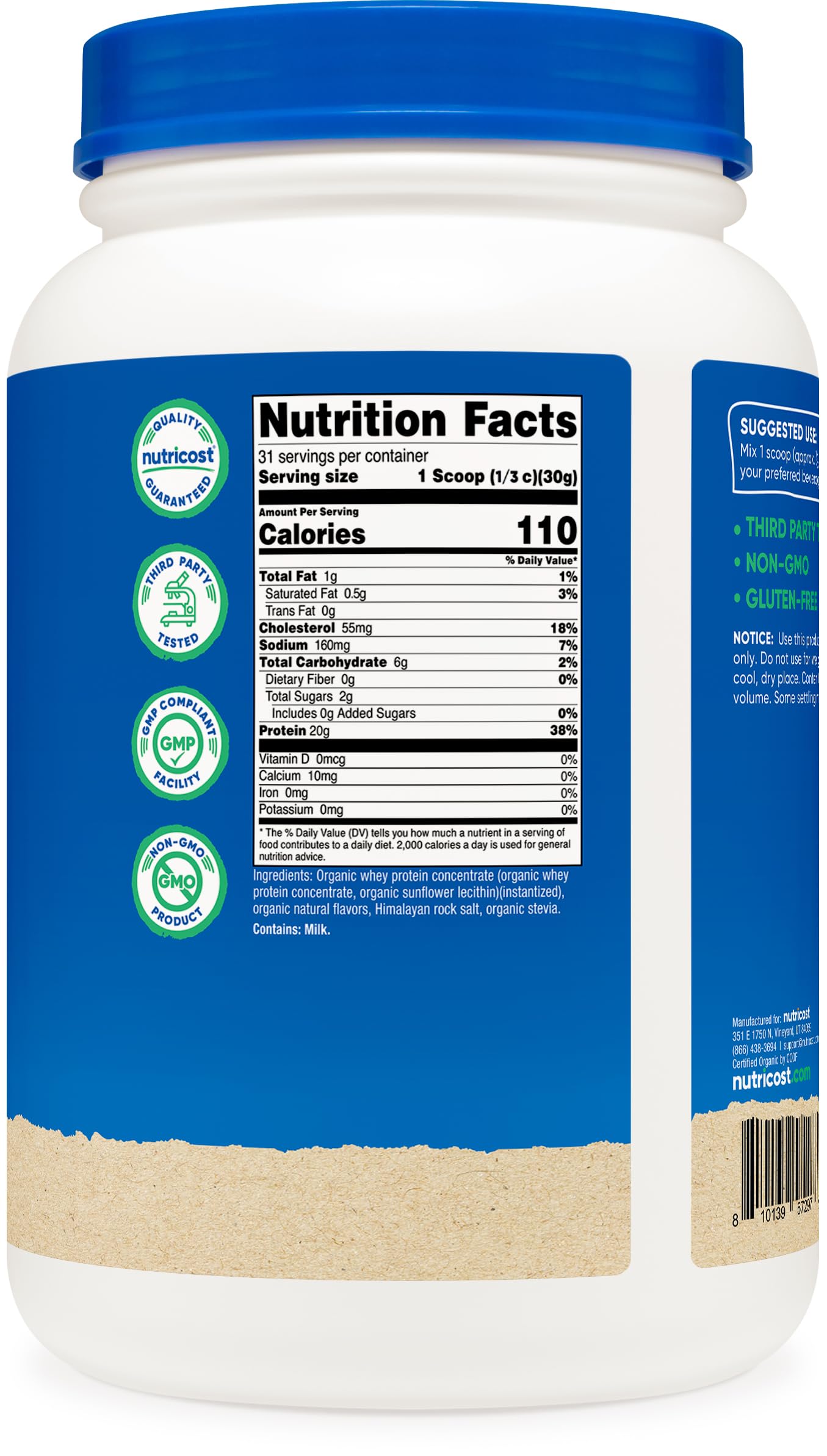 Nutricost proteína de suero concentrada vainilla francesa barra-proteina: snack práctico y conveniente