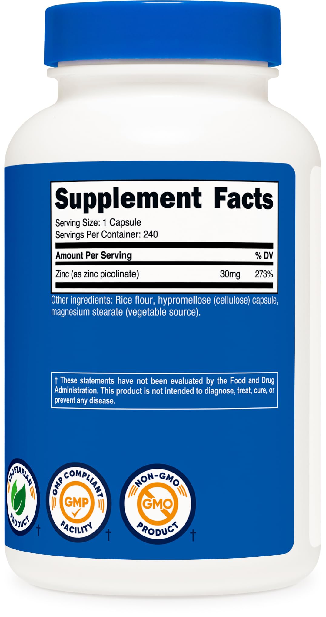 Nutricost Zinc Picolinato, uso diario práctico para consistencia.