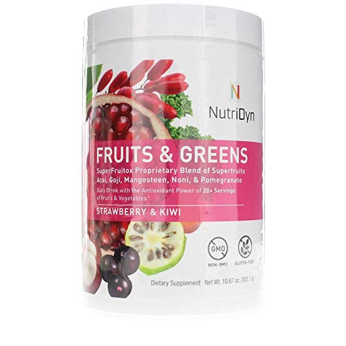 NutriDyn Frutos Verdes batido de fresa y kiwi, aporte antioxidante.