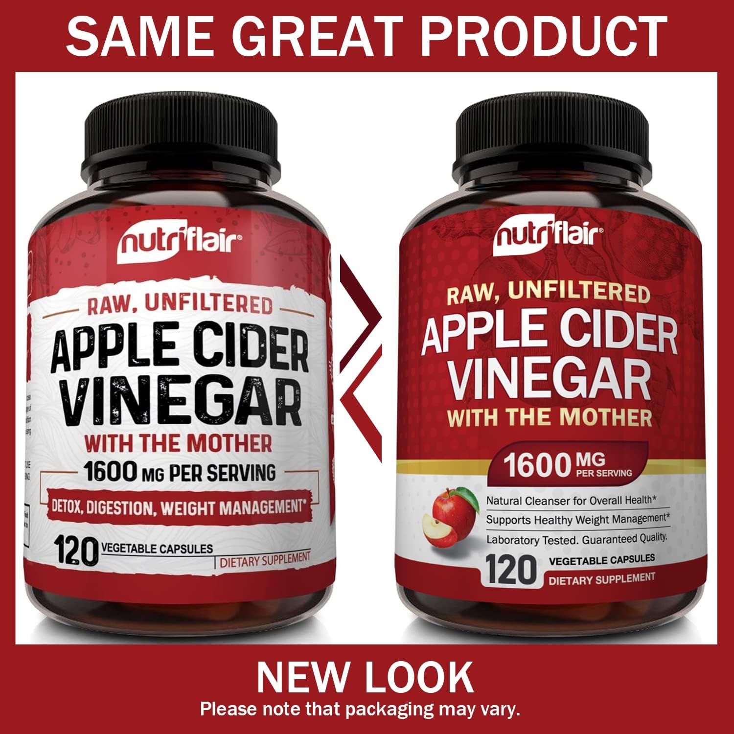 NutriFlair ACV La Madre cápsulas de 1600 mg para energía suave.