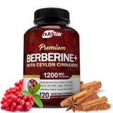 NutriFlair Berberine HCL 1200mg - botella de cápsulas veganas para uso diario