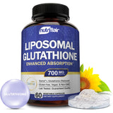 NutriFlair Liposomal Glutathione en bote para uso diario y conveniencia.