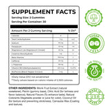 Nutrify gomitas creatina diarias, textura de la gomita en primer plano.
