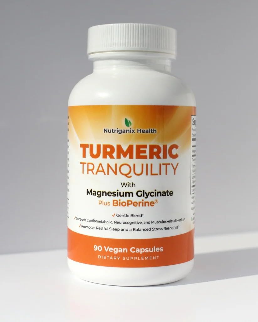 Nutriganix Curcuma Tranquilidad: botella de cápsulas para uso diario y apoyo general