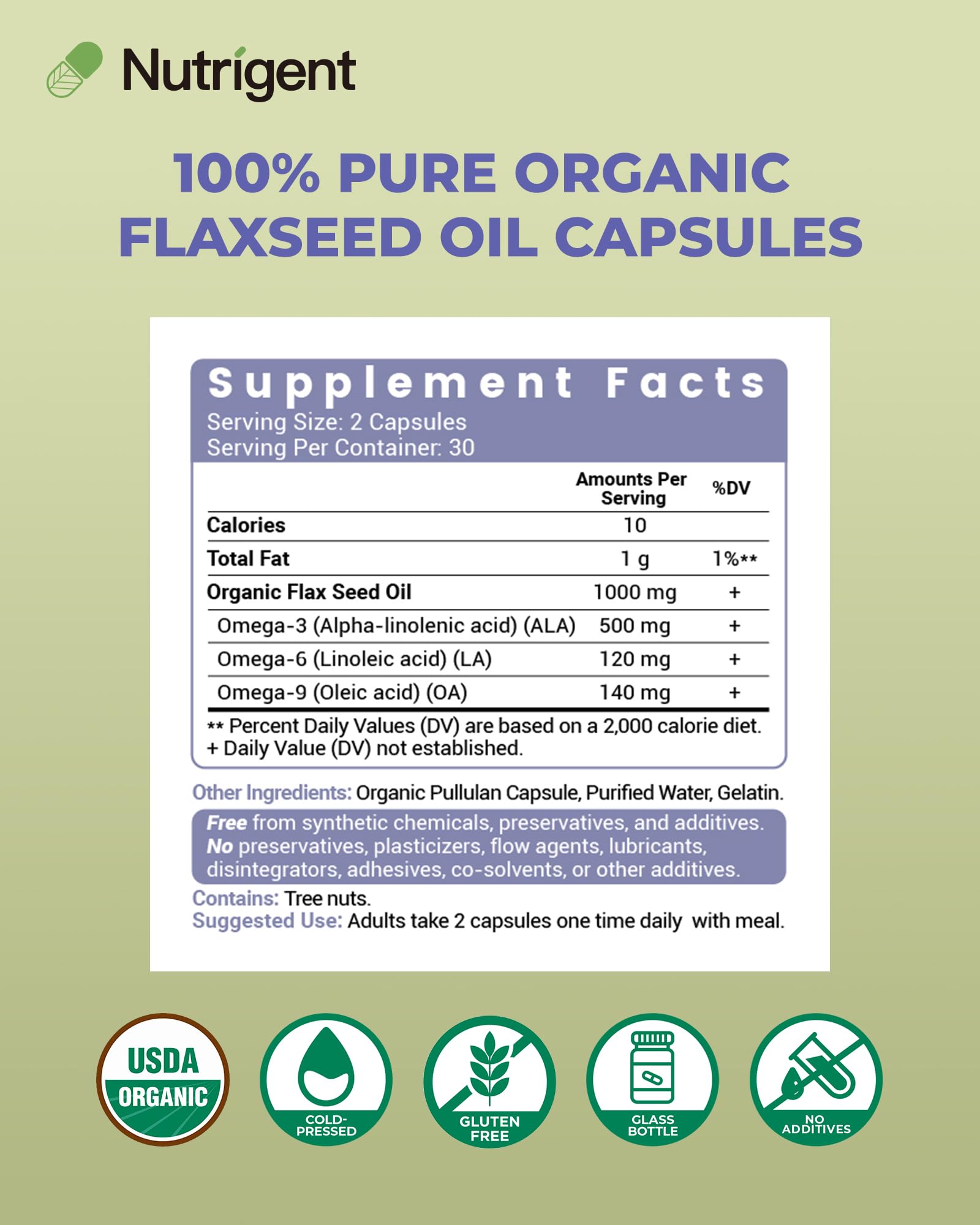 Nutrigent caja del producto, empaque claro y sostenible
