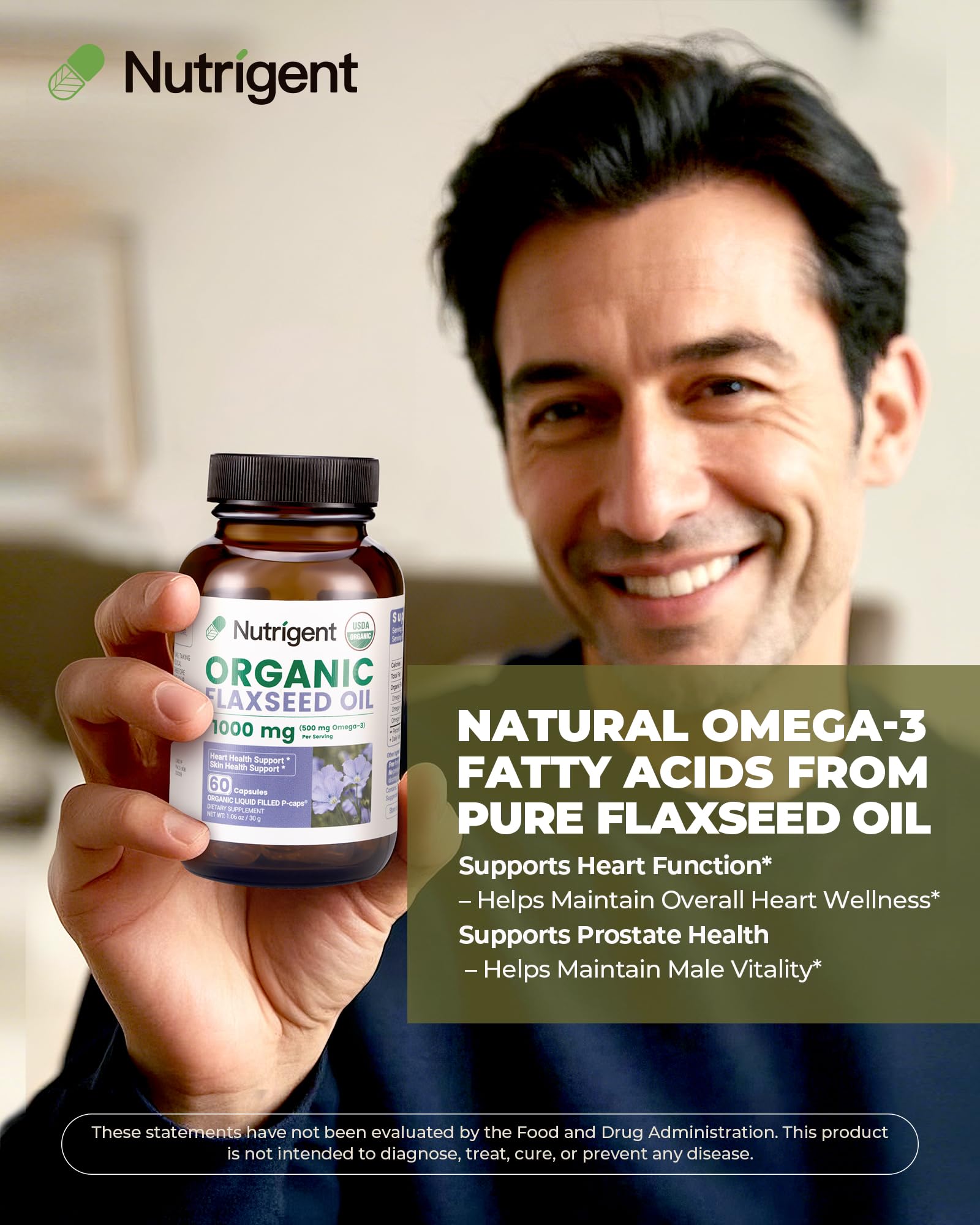 Nutrigent aceite de lino prensado en frío, conserva nutrientes esenciales