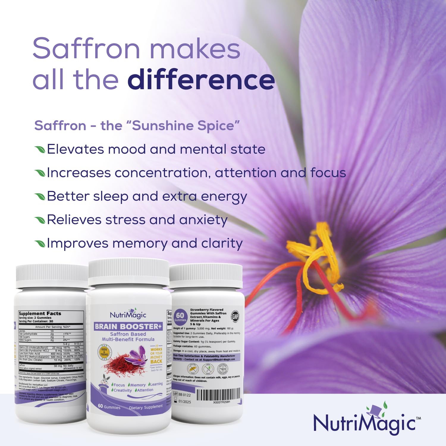NutriMagic botella-etiqueta-detalle; información de ingredientes y porciones.